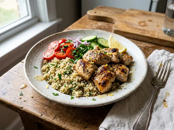 Lemon Herb Chicken & Quinoa Bowls
