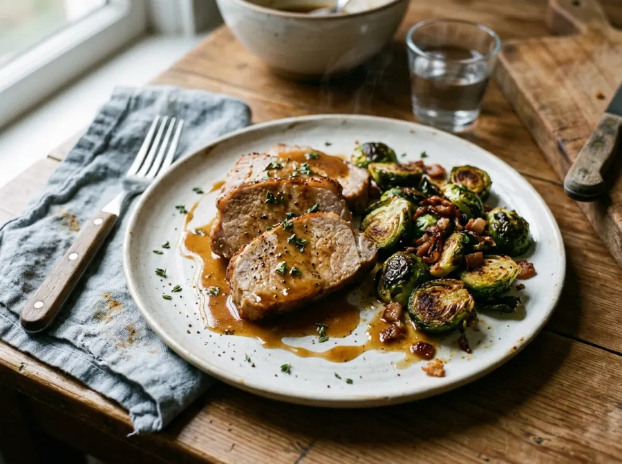 Pan-Seared Pork Loin with Apple-Cider Glaze