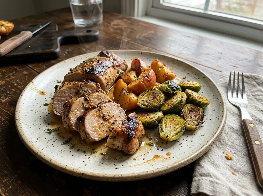 Roasted Pork Tenderloin & Apple Tray Bake